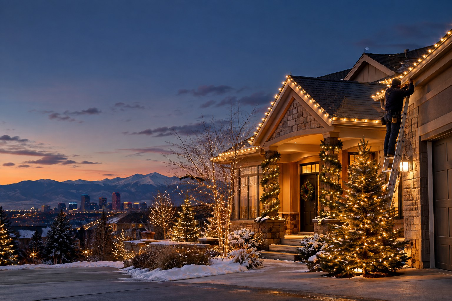 What Are the Specifics of Christmas Light Installation in Denver